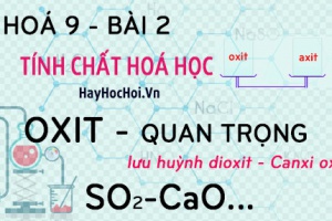 Một số Oxit quan trọng, Canxi oxit CaO, Lưu huỳnh dioxit SO2 và bài tập - hoá 9 bài 2